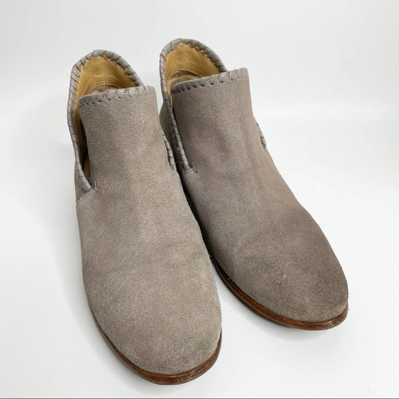 Jack Rogers Sadie Suede Gray Taupe Ankle Booties - Picture 7 of 10